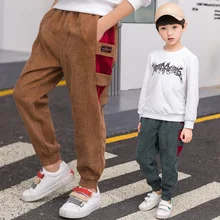 Г. Новая стильная весенняя одежда для мальчиков в Корейском стиле детские вельветовые брюки смешанных цветов для больших мальчиков детская одежда