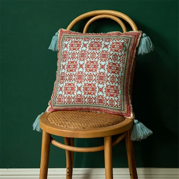 

European Luxury Floral Cotton Cushion Cover Home Decor Pillow Covers Decorative Cushions For Sofa Living Room Throw Pillow Cases