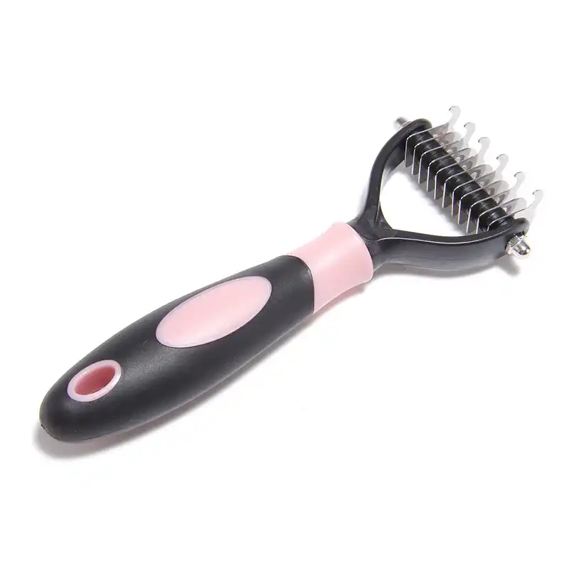 Peigne D Epilation Chat A Poils Longs Brosse D Epilation Pour Chats Chiens Noeud Pour Animaux De Compagnie Ouverture Peigne Acier Inoxydable Petit Peigne Double Face Aliexpress