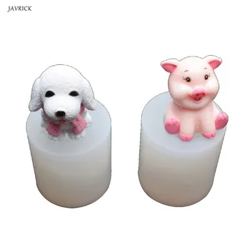 

2Pcs Handmade Mini Size 3D Pet Dog Cute Pig Epoxy Resin Silicone Molds Animals Resin Casting Mold Jewelry Making Tools