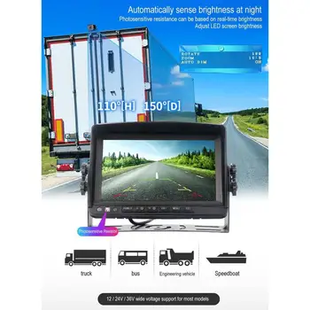 

7" Car Monitor 1080P LCD Car Rear View Camera Parking Rearview System for Backup Camera Waterproof Night Vision Backup Camera