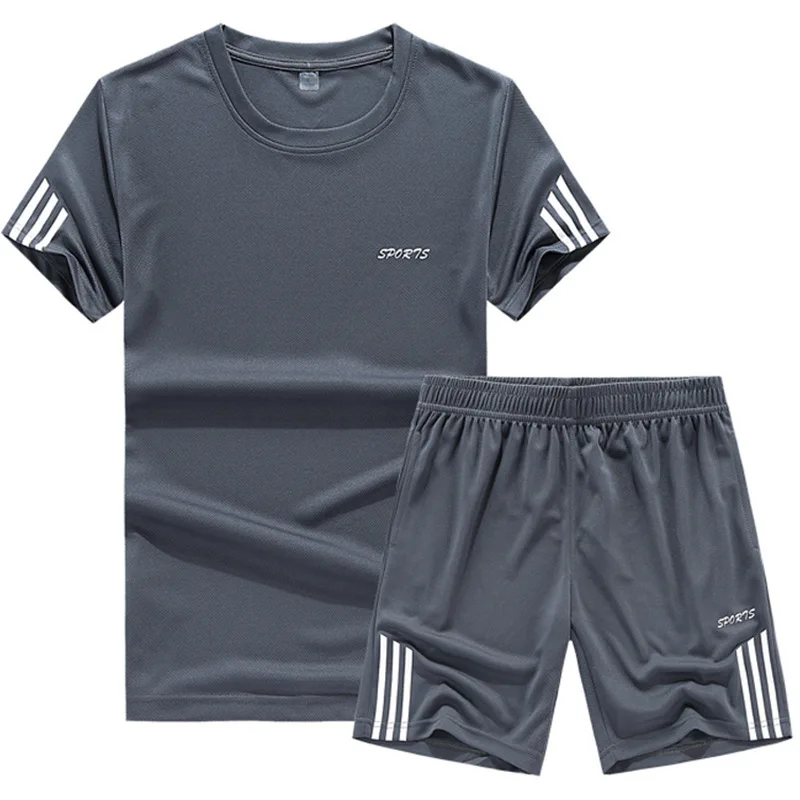 

Men \ 'Summer Sportswear T-shirt Shorts 2 Piece Footb
