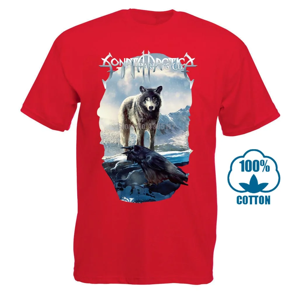 Красный Новинка, летняя мужская футболка,, модная, Sonata Arctica, мужская, Pariah Tour, футболки для свиданий, Размеры S до 3Xl, повседневные мужские футболки, мужские топы - Цвет: Красный
