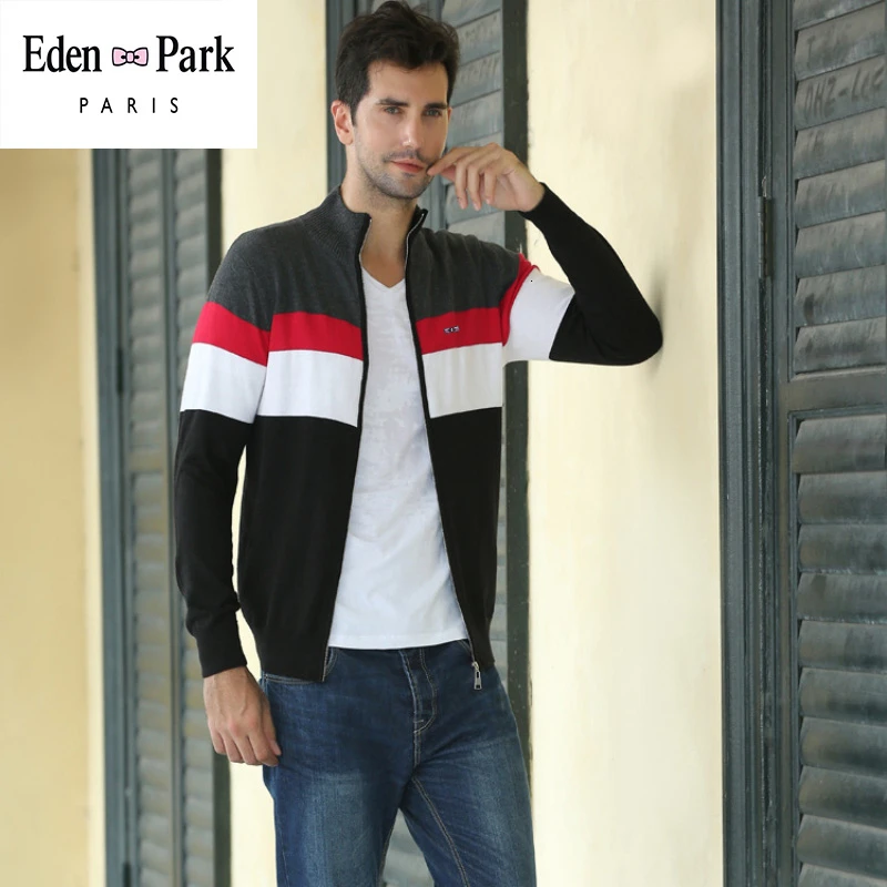 Мужская куртка Eden Park Chandail стильные лоскутные куртки Осенняя спортивная одежда пальто на молнии зимние кардиганы chaqueta hombre