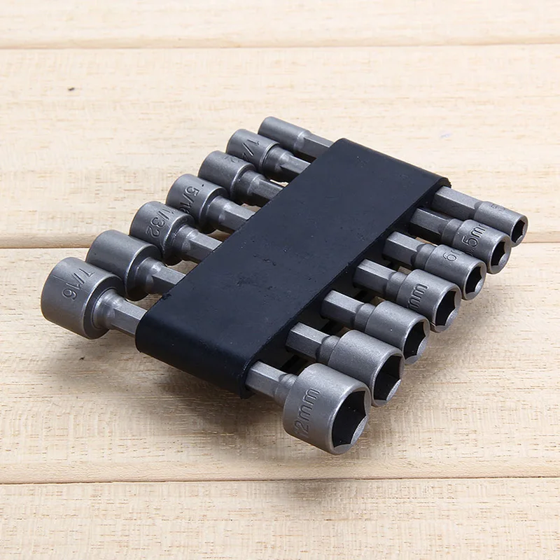 14X Power Nut Driver Drill Bit Set SAE Metric Socket Wrench Screw 1/4Hex Shank