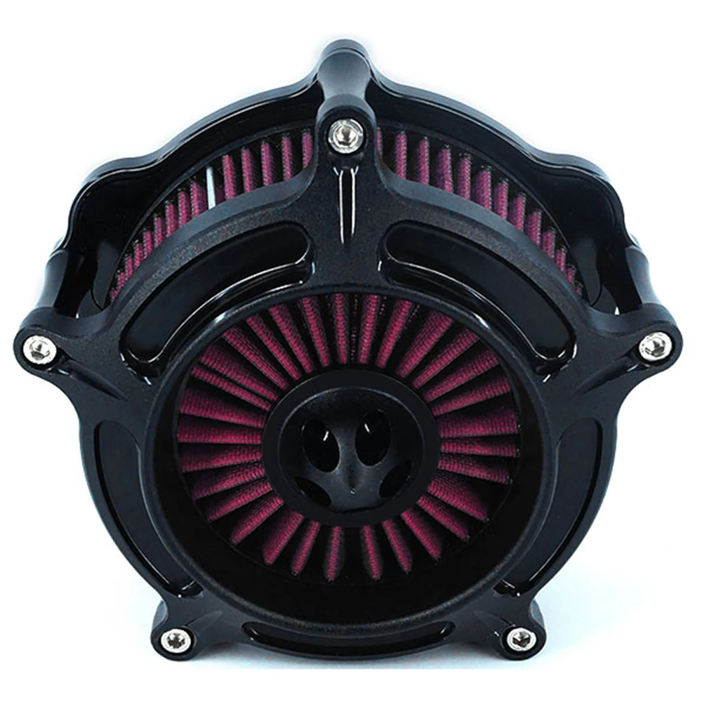 Мотоцикл турбинный воздухоочиститель Впускной фильтр комплект-D черный для Touring Softail