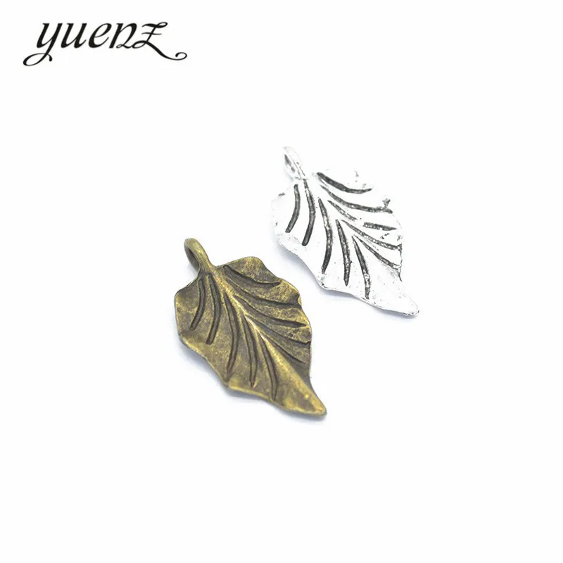 

YuenZ 8pcs Antique silver color metal alloy Leaves Necklace Charms Pendant DIY Jewelry Making Handcrafted Accessories Q332