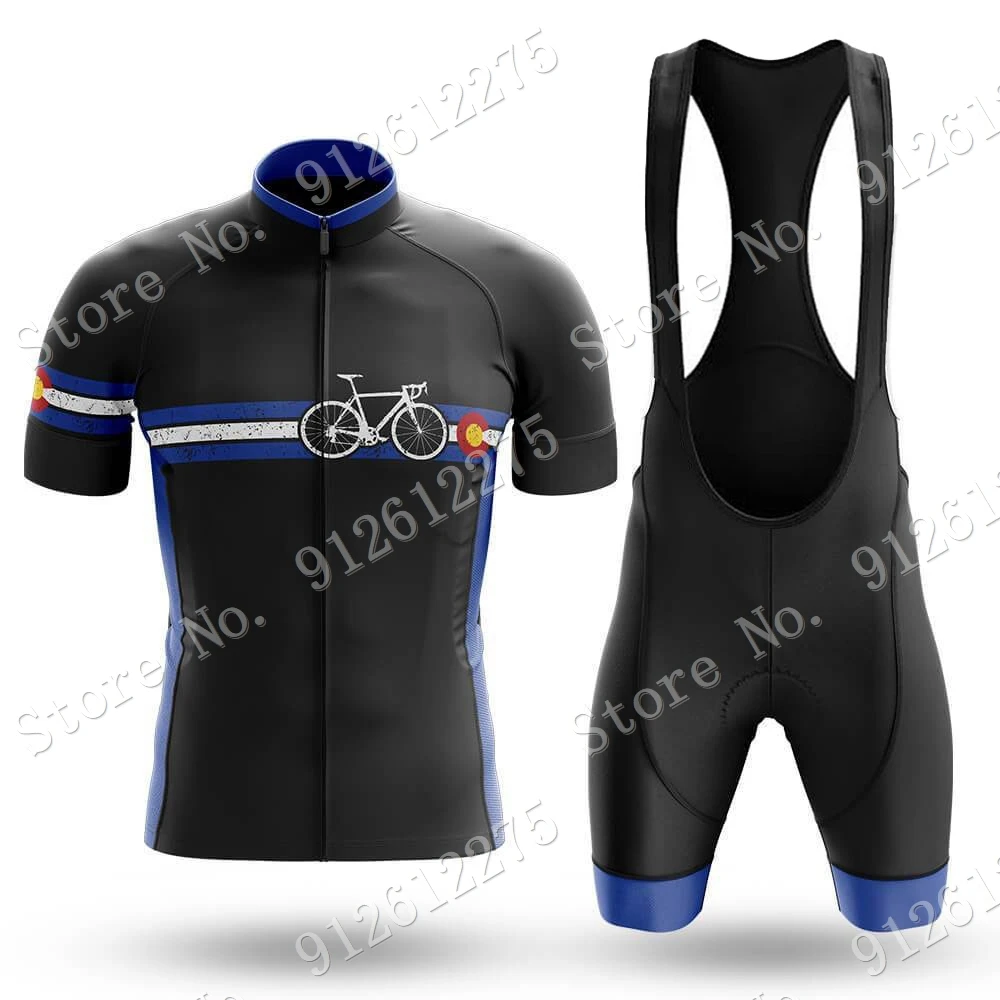 American 2021 Cycling Jersey Set Men Summer Usa Clothing Road Bike