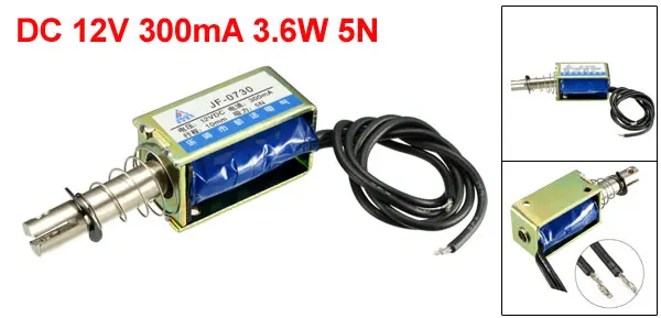 DC12V 5N 10mm Uxcell 1 шт. Электромагнитный Электромагнит Потяните Тип линейного движения DC 12 В 24 В 300mA 1.8N 5N 6N 15N 20N 25N 10 мм - Цвет: DC12V 5N 10mm
