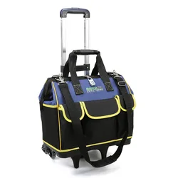 Bolsa de Herramientas portátil impermeable, almacenamiento grueso con ruedas, Bolsa de Herramientas de viaje para garaje, embalaje de Herramientas para Moto, BE50WC