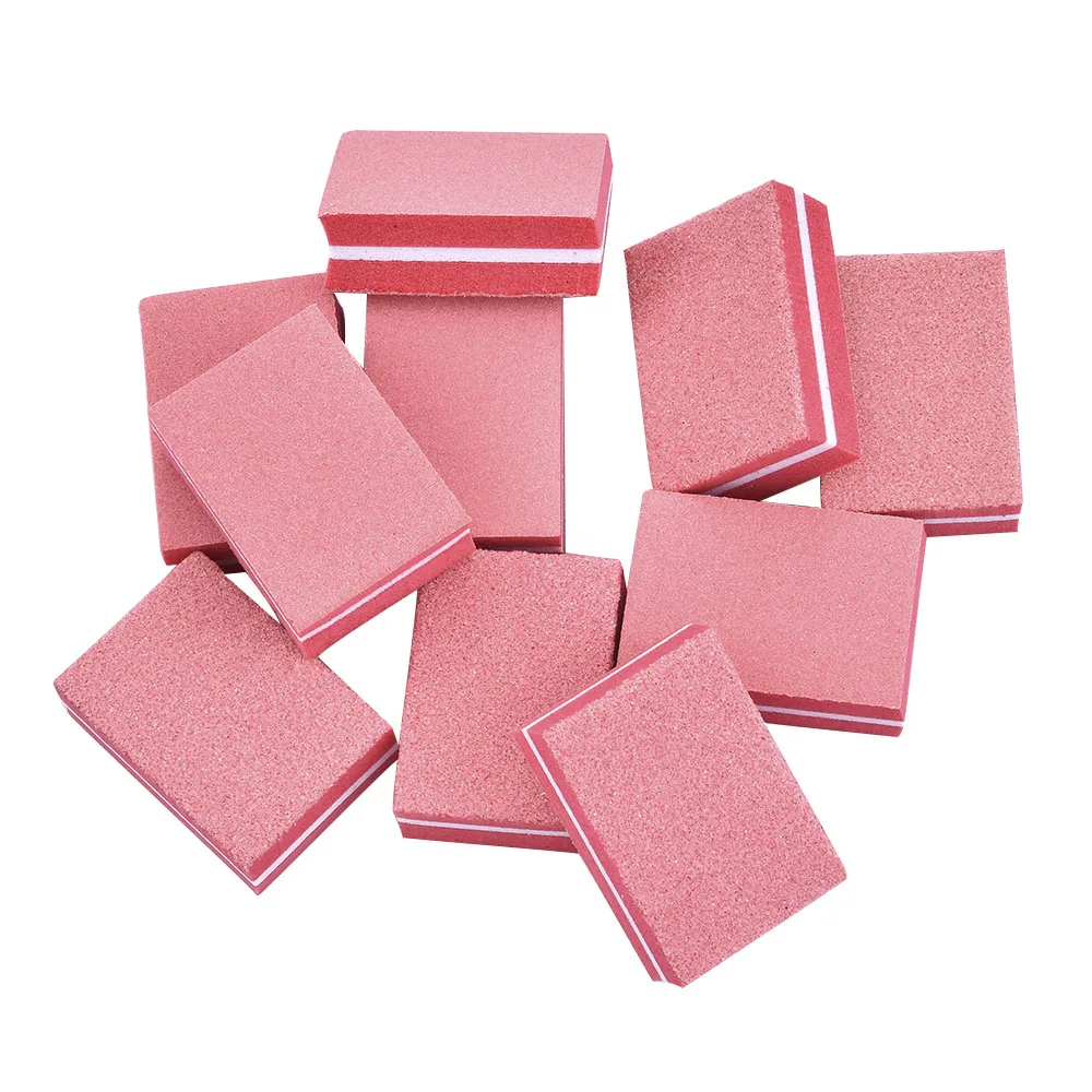 10Pcs Professional Mini Sponge Nail Polish Sanding Buffer Strips Tools Nail Art File Double-sided Small Manicure Sponge File