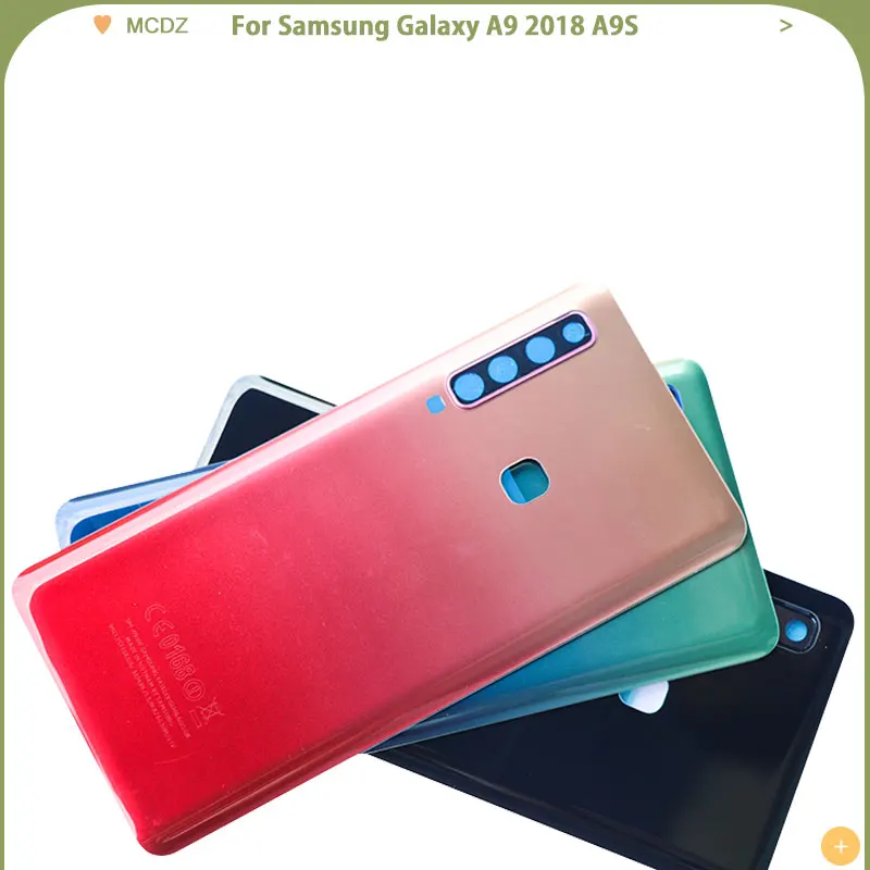Задняя крышка для SAMSUNG Galaxy A9 2018 A920 стеклянный корпус чехол с рамкой объектива