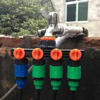 

4-way Crane Control Valve Drip irrigation Garden Tap Splitter Irrigation Faucet Adapter Cranes 1/2", 3/4",1" thread Connector