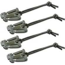 4pcs MOLLE Web Dominators with Elastic String, durable Tactical Strap Management Tool, Backpack Accessories, Tactical Gear Clip,