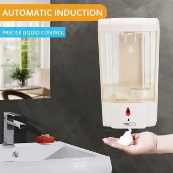 

Soap Dispenser Battery Powered 900ml Wall-Mount Automatic IR Sensor Touch-free Kitchen Soap Lotion Pump for Kitchen Bathroom