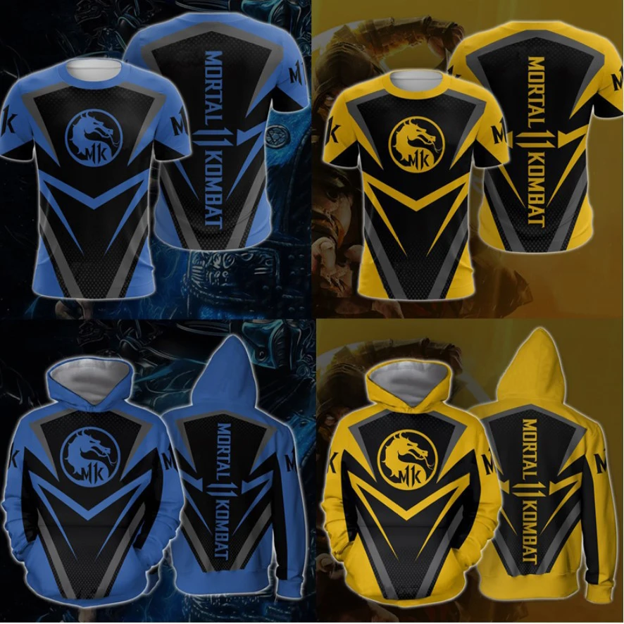 

New 3D Game Mortal Kombat 11 Hoodies Sweatshirt X Sub Zero Scorpion T Shirt Anime Cosplay Costume Men Jacket Hooded Top