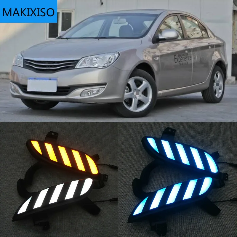 

LED Daytime Running Lights DRL Fog Lamp with Yellow Turn Signal Lamp For Roewe 350 2011-2016