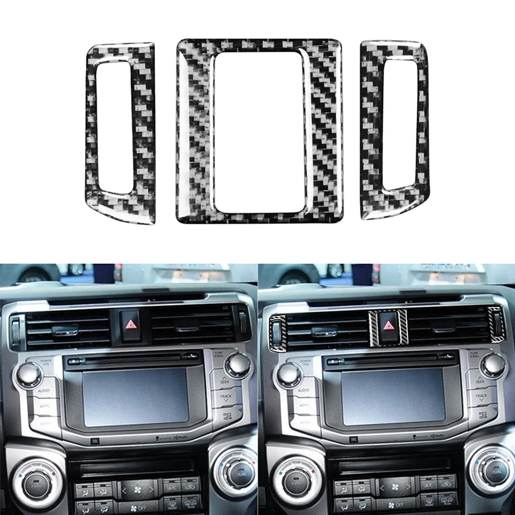 Automotive Interior Stickers Car Carbon Fiber Console Air Conditioning
