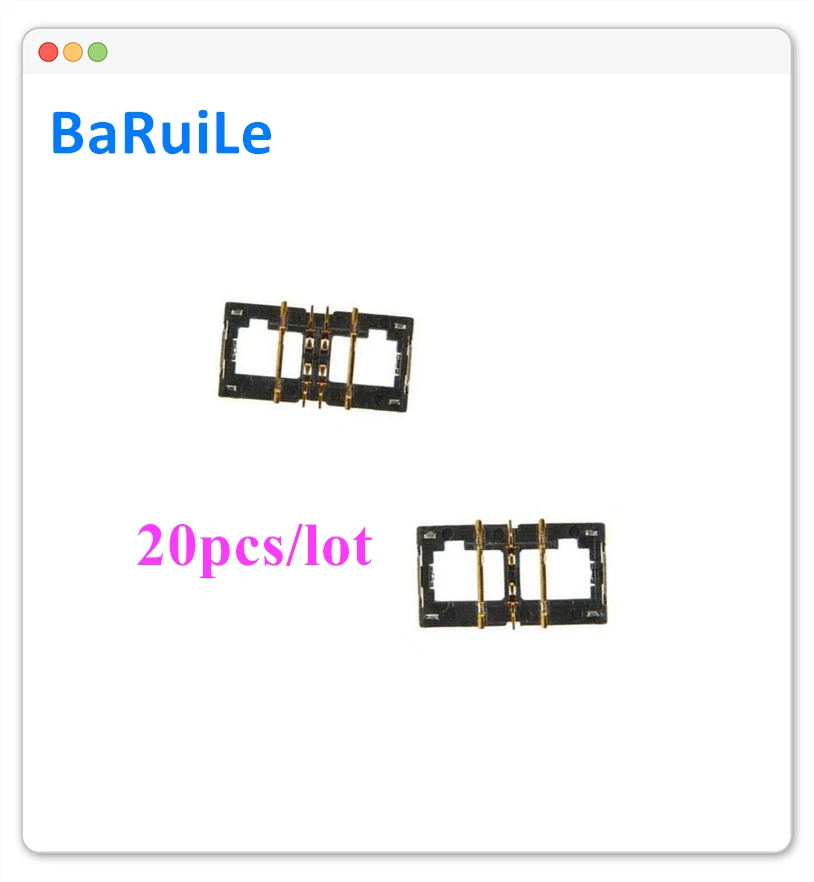 BaRuiLe 20 шт. разъем FPC батареи для iPhone 6 Plus 6S 7 7P на материнской плате с зажимом гибкий