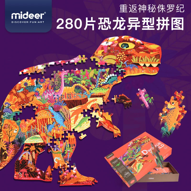 

MiDeer Mi Deer Paper Puzzle Overlord Dinosaur 280 P Children Mindfulness Training Educational Early Childhood Jigsaw Puzzle Toy