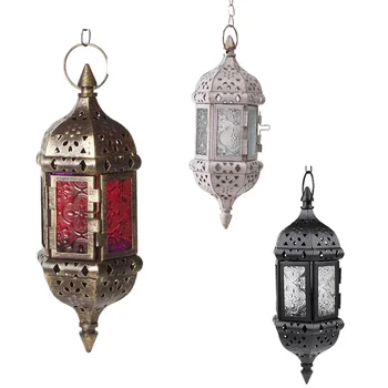 

Hanging Candle Holder Chandelier Moroccan Vintage Hanging Candle Holders Lantern Contain 40cm Chain