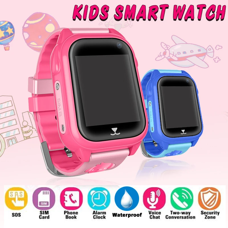 M06 IP67 водонепроницаемые Детские умные часы gps расположение 1,44 дюймов цветной сенсорный экран детские часы для детей VS Q50 Q90