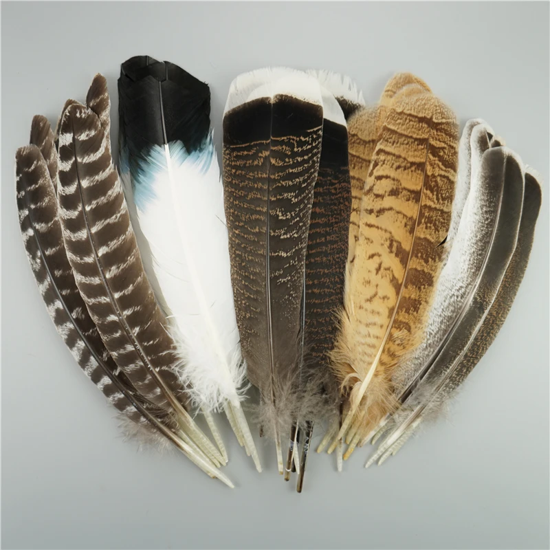 Natural Eagle Feathers 10Pcs/Lot For Crafts Plume Headdress Accessories Holiday Decoration Carnival Feather DIY Handicraft Decor