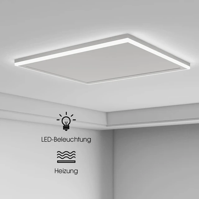 Byecold 350w Infrared Ceiling Heater With Thermostat Led Light Ceiling-mounted  Heating Panel - Electric Heaters - AliExpress
