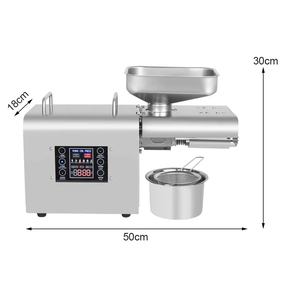 Пресс для масла автоматическая интеллектуальная машина для холодного отжима масла экстрактор для масла умные нагреватели сенсорные ЖК-машины для отжима оливкового масла