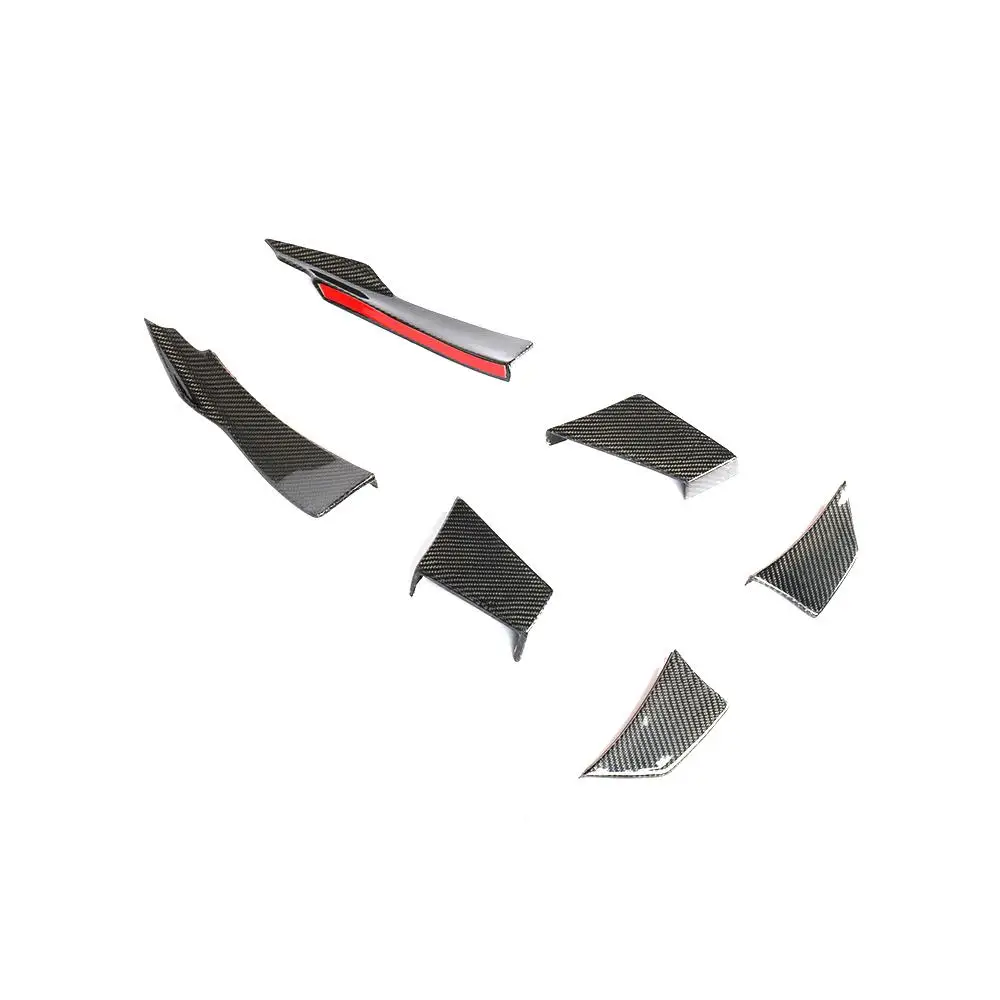6 шт. передний бампер из настоящего углеродного волокна разветвитель для BMW M3 M4 F80