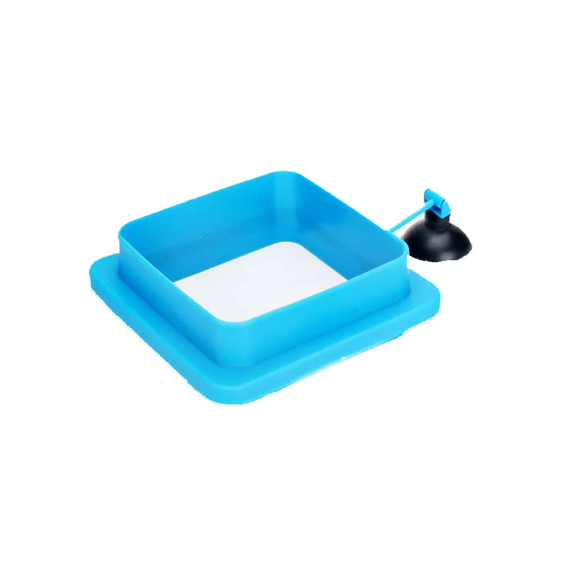Blue Square Thicken 1 шт., кольцо для кормления рыб, аквариумное кольцо для аквариума, подающая станция, плавающая пищевая вода, растение, плавучий круг, аксессуары для аквариума - Цвет: Blue Square Thicken