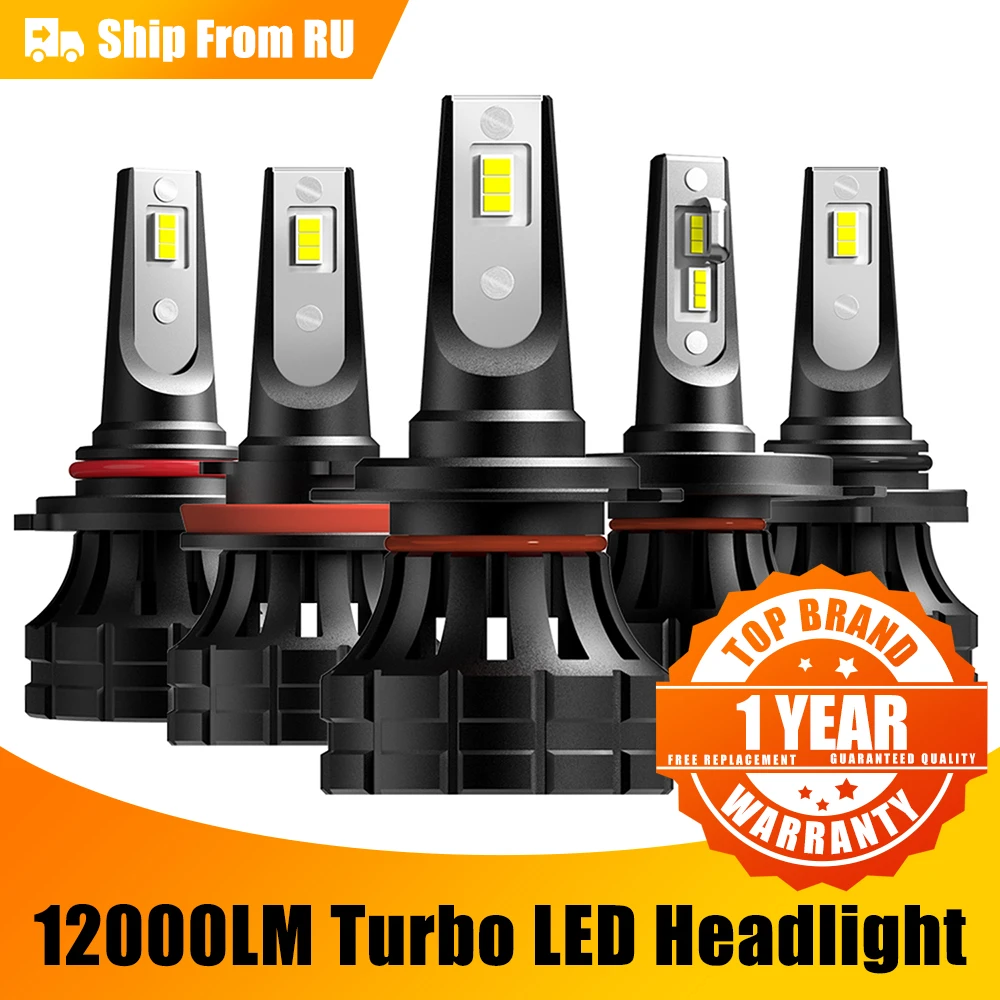 Автомобильные светодиодсветодиодный фары AUXITO 2x H4 H11 H8 H9 H7 9003 Canbus 9005 9006 HB4 для Ford Focus
