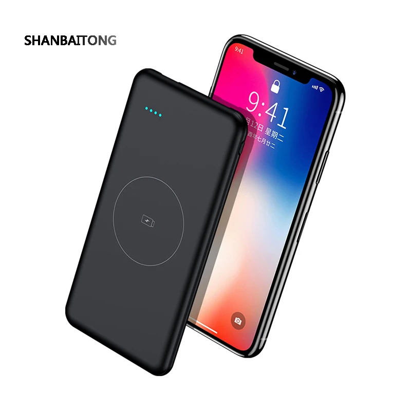 

Hi Tech Hero Wireless Power Bank 10000 mAh 2A Fast Charge Portable Charging Powerbank External Battery For Nokia Iphone Samsung