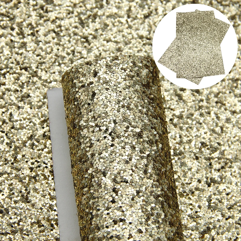 20*34cm Chunky Glitter With Colorful Sequins Synthetic Leather，DIY Handmade Materials For Making Crafts,1Yc7333