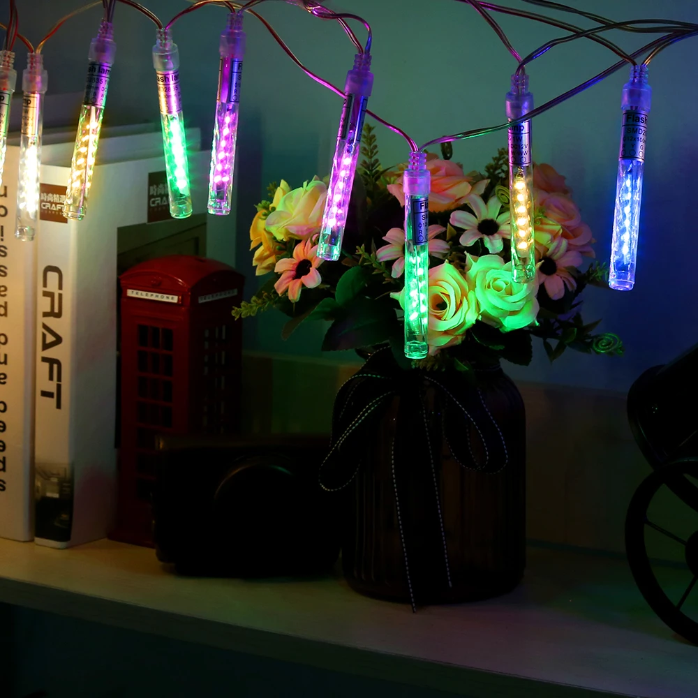 3,8 м USB светодиодный ледяной бар 8 режимов мигающий светильник водонепроницаемый светодиодный подвесной светильник стробоскоп светодиодный мигающий струнный светильник s Рождественский светильник s D30