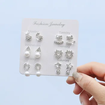 

SSE1 Earrings Silver Prevent Allergy Handmade Earrings for Women Trendy Elegant Star MM