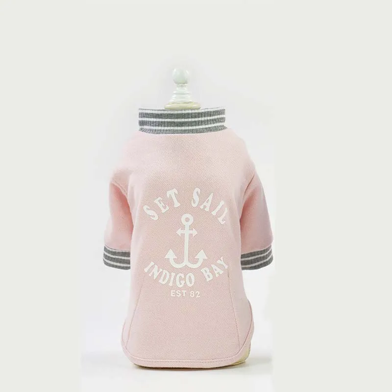 pink Рубашки для собак летняя одежда для маленьких собак Повседневная Милая одежда для щенков удобные футболки для собак костюмы для собак товары для домашних животных - Цвет: pink
