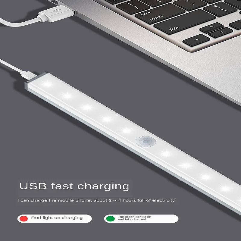 

Rechargeable Under Cabinet Light LED Motion Sensor Lamp LEDs lighting for Cupboard Closet Wardrobe Kitchen night light