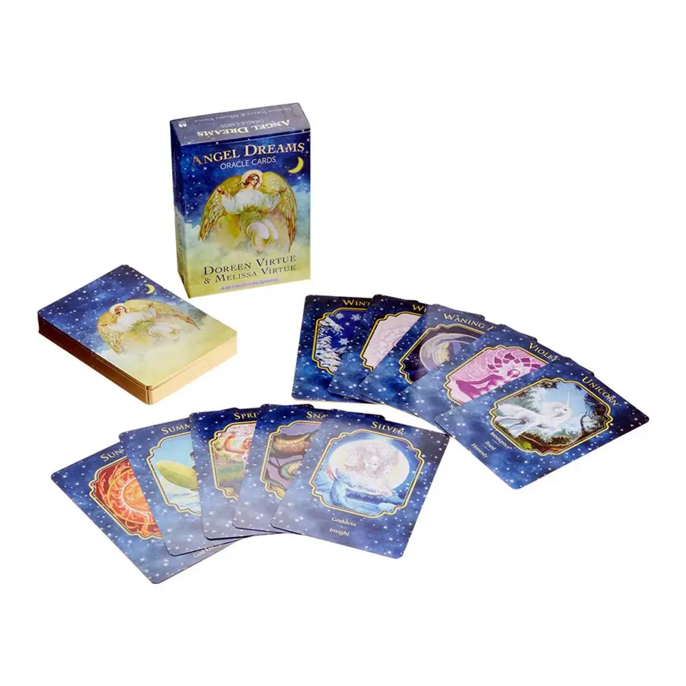 

44PCS Board Games Angel Dream Oracle Cards Party Deck Tarot Card For Angel Dream Oracle Tarot And Oracle Cards Playing Card Game