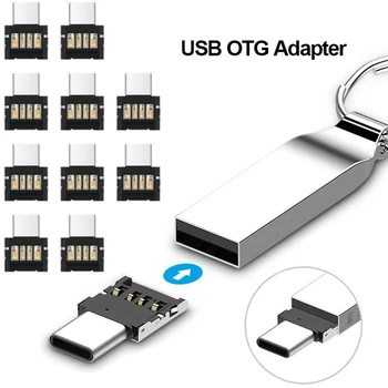 

10PCS USB-C 3.1 Type C to USB OTG Adapter Connector Supported for Type-C Enabled Smartphone USB Flash Drive