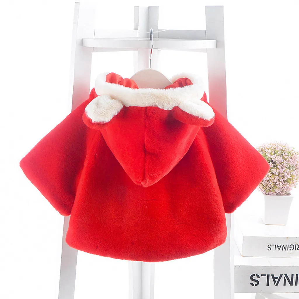 New Baby Girl Coat Toddler Winter Clothes Long Sleeve Warm Hooded Cartoon Jacket Hooded Outerwear Coats#3s