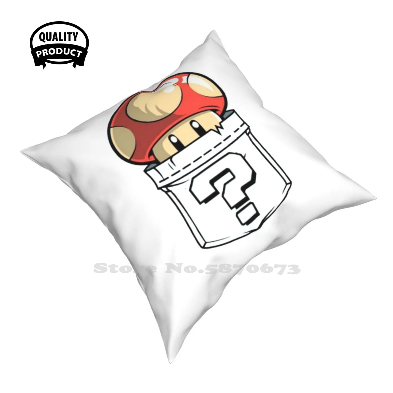 Red Mushroom Gaming - 2019 Edition Fodera Per Cuscino Cuscino Red Mushroom Super Nes Snes N64 Gamecube 64 Wii Wii U Switch