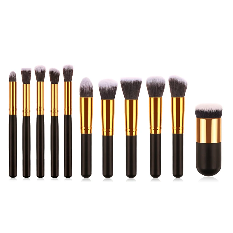 11 Pcs Silver/Golden White Makeup Brush Sets pen maquiagem Foundation Powder Eyeshadow Full-featured sets of makeup tools Kit