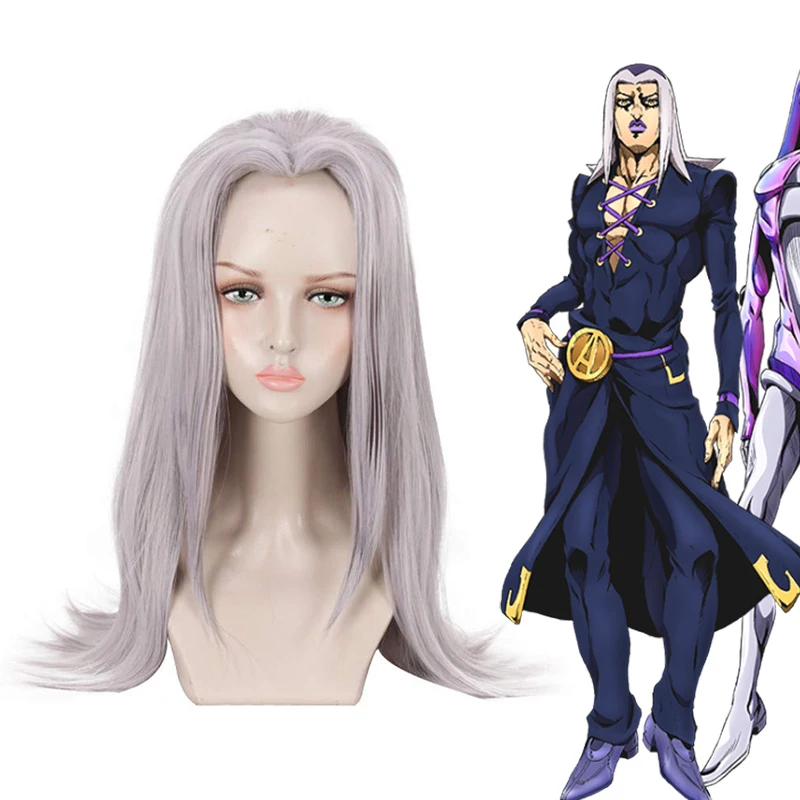 Комических аниме Jojo невероятное приключение Косплэй парики Сьерра-Леоне Abbacchio Косплэй парик синтетический парик волосы на Хэллоуин Косплэй аксессуары