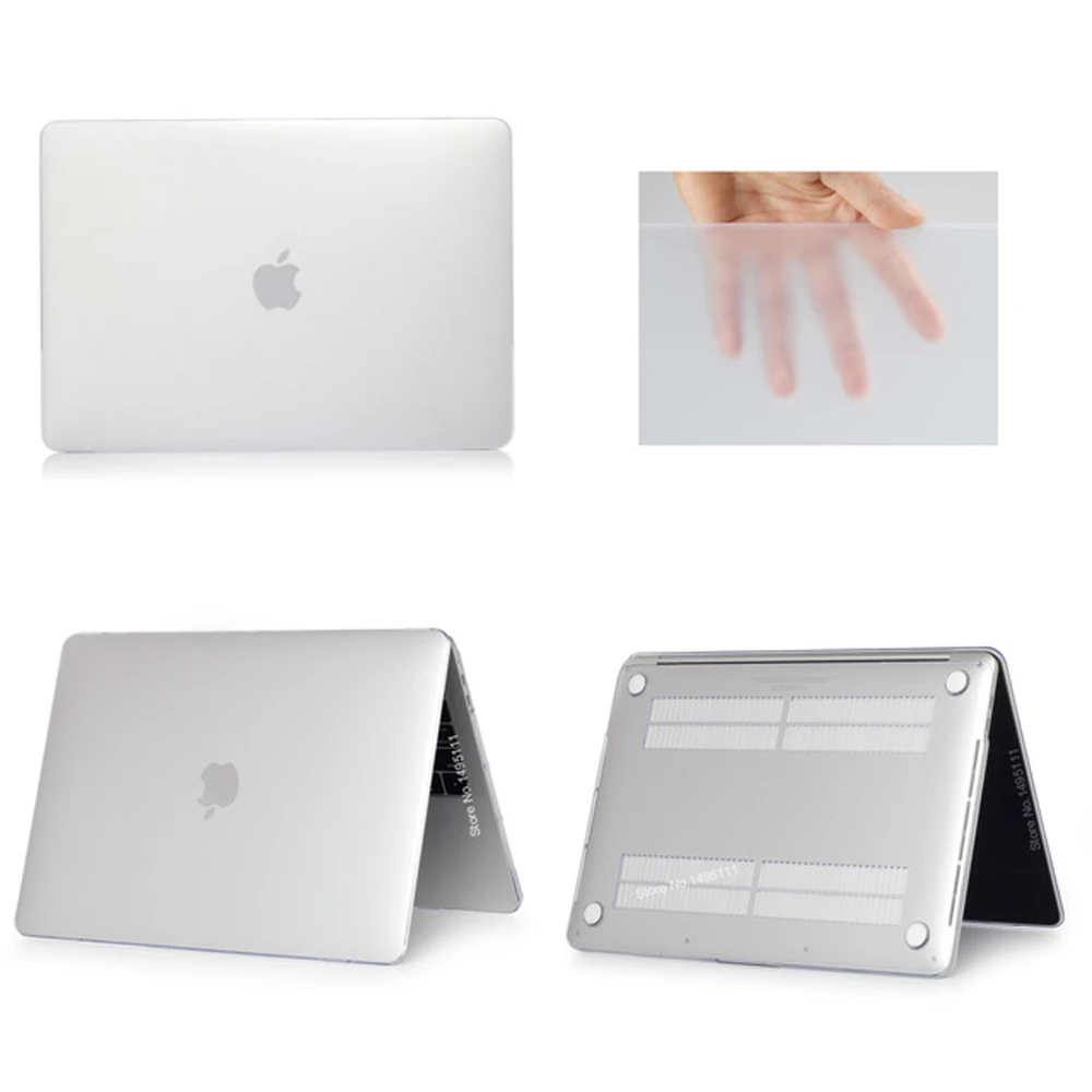 Цветной чехол для ноутбука Apple macbook Air Pro retina 11 12 13 15 для Mac 13,3 Новинка Pro 16 дюймов с сенсорной панелью+ чехол для клавиатуры - Цвет: Matte white