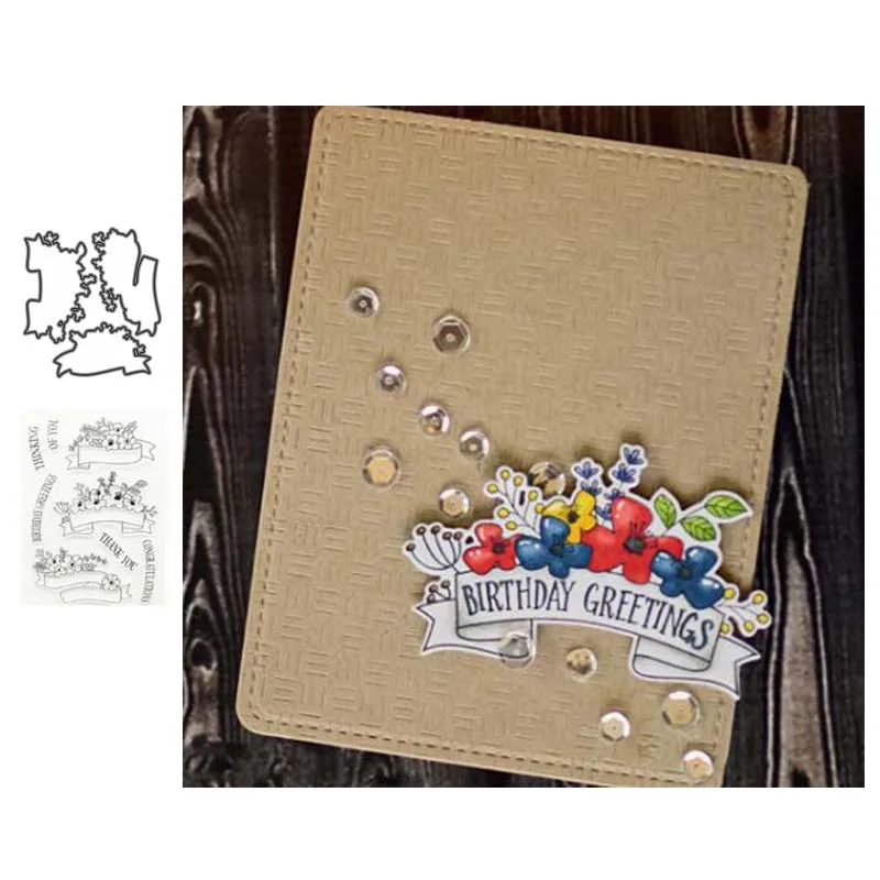 

Christmas label Metal Cutting Dies and clera stamps for DIY Scrapbooking Card Making Decoration Supplies