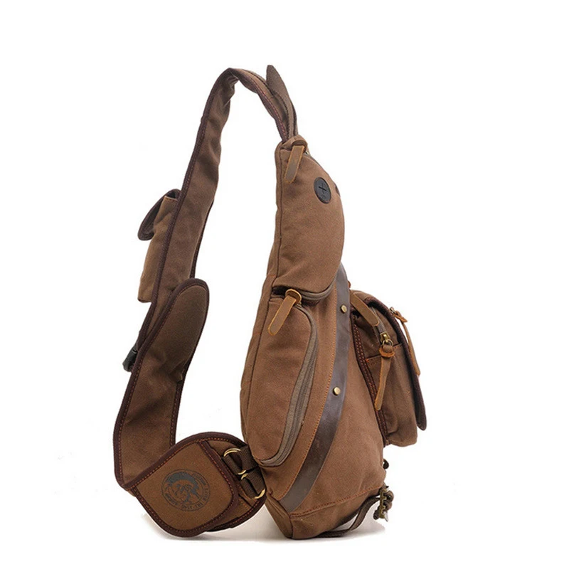 Ретро Холщовая Сумка через плечо нагрудная сумка для мальчиков большая