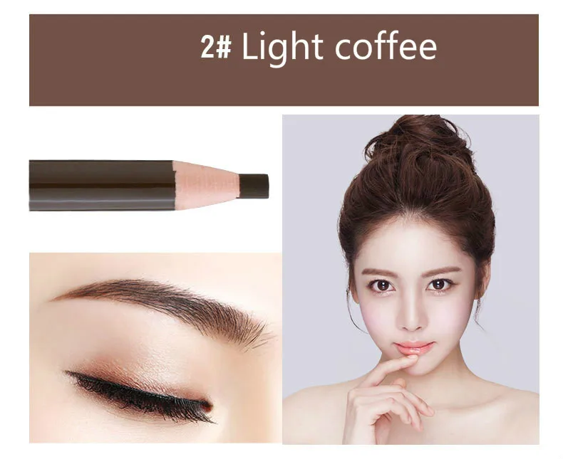 Fashion 5 Colors Eyebrow Pen Waterproof Fork Tip Eyebrow Tattoo Pencil Long Lasting Professional Eye Brow Pencil Charming Makeup