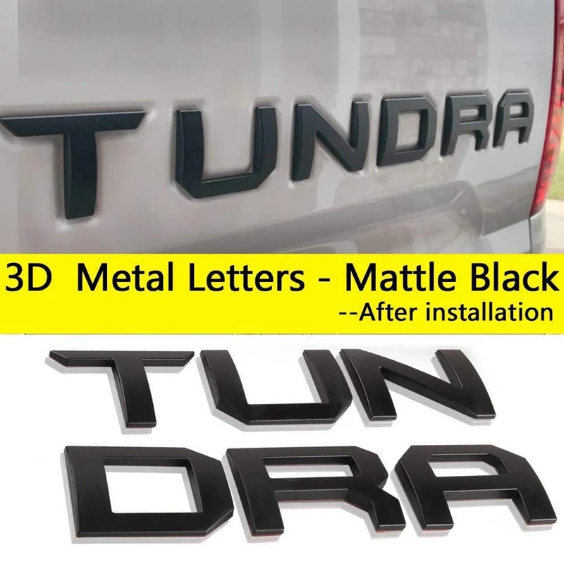Специальные 3D задние ворота вставки 3D металлические буквы для Toyota-Tundra-(не наклейка