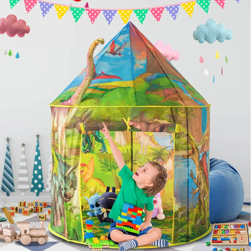 House Play-Tent Wigwam Dinosaur Baby Kids Toys Foldable Boys for Children Gift Brithday